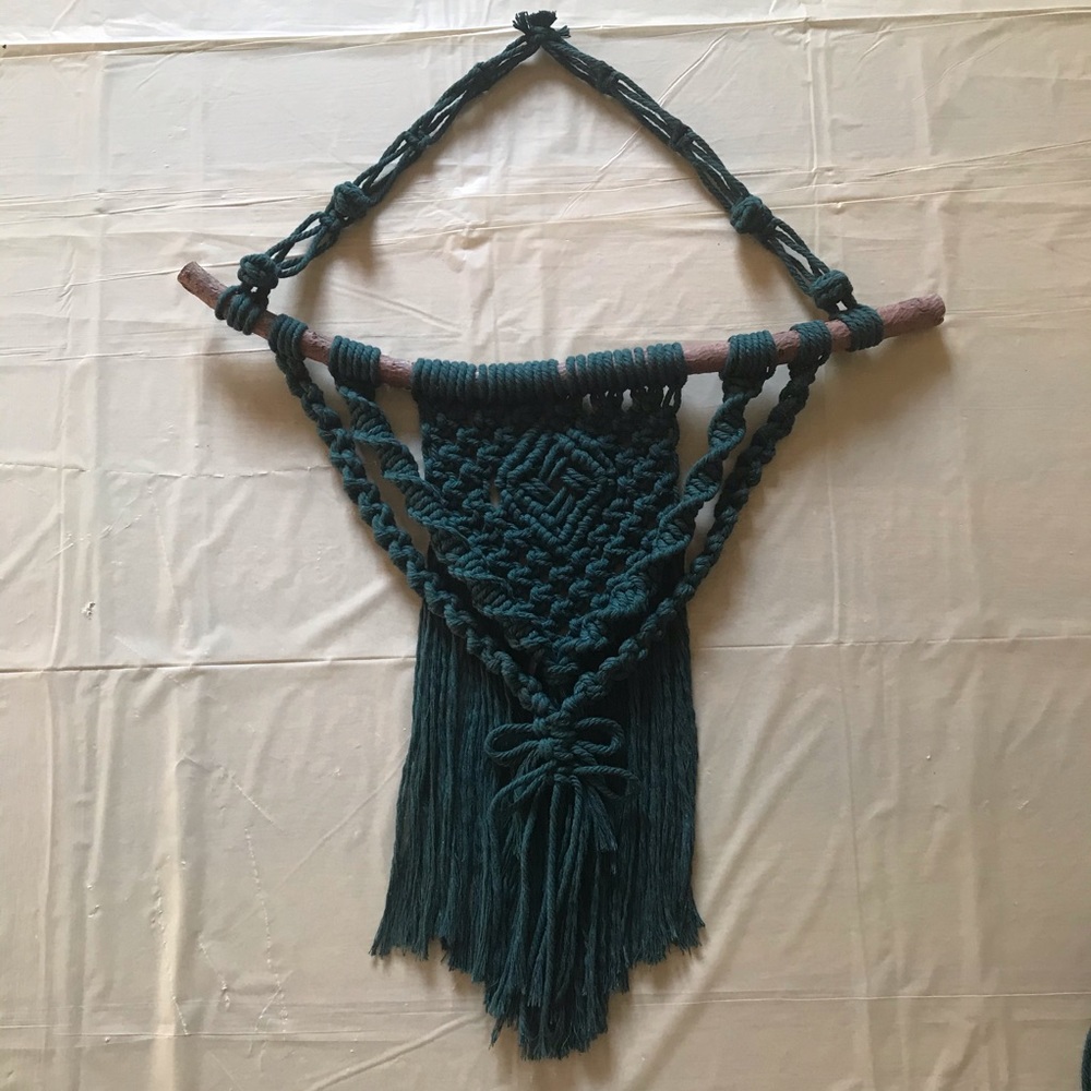 Boho chic macrame wall hanger